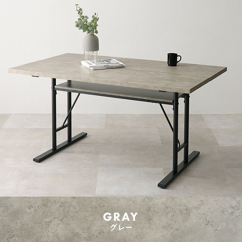 ダイニングテーブル単品 138×80cm スリット入り天板 T字脚
