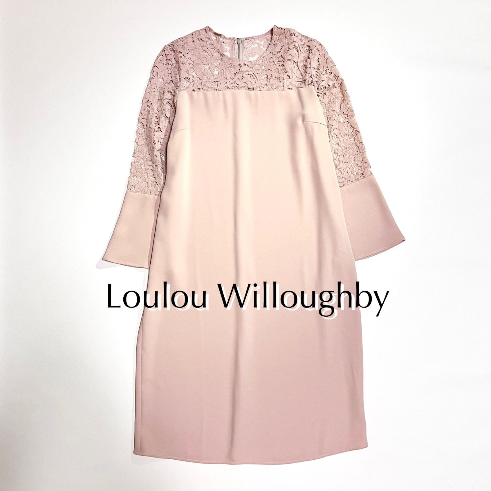 kY36 Loulou Willoughby ベルスリーブ ワンピース ドレス レース 刺繍