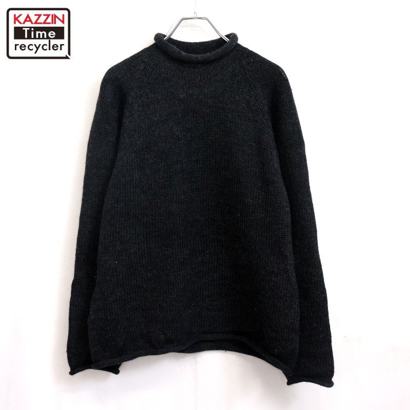 90s vintage J.CREW 巨人タグ ロールネック ウール ニットセーター