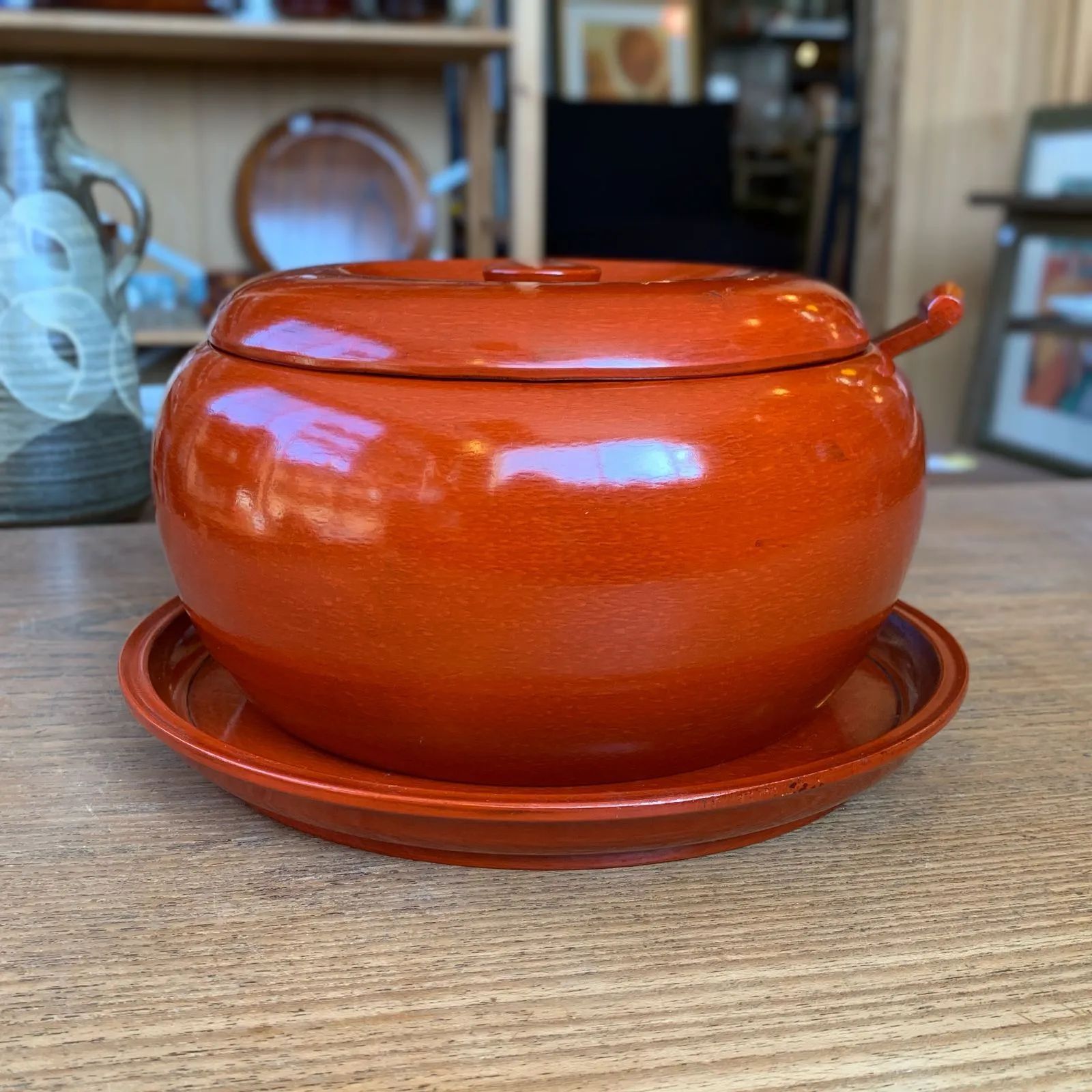 後藤塗 お櫃 おひつ 天然木 漆塗り 敷盆付き 讃岐漆器 香川 /HM-0279