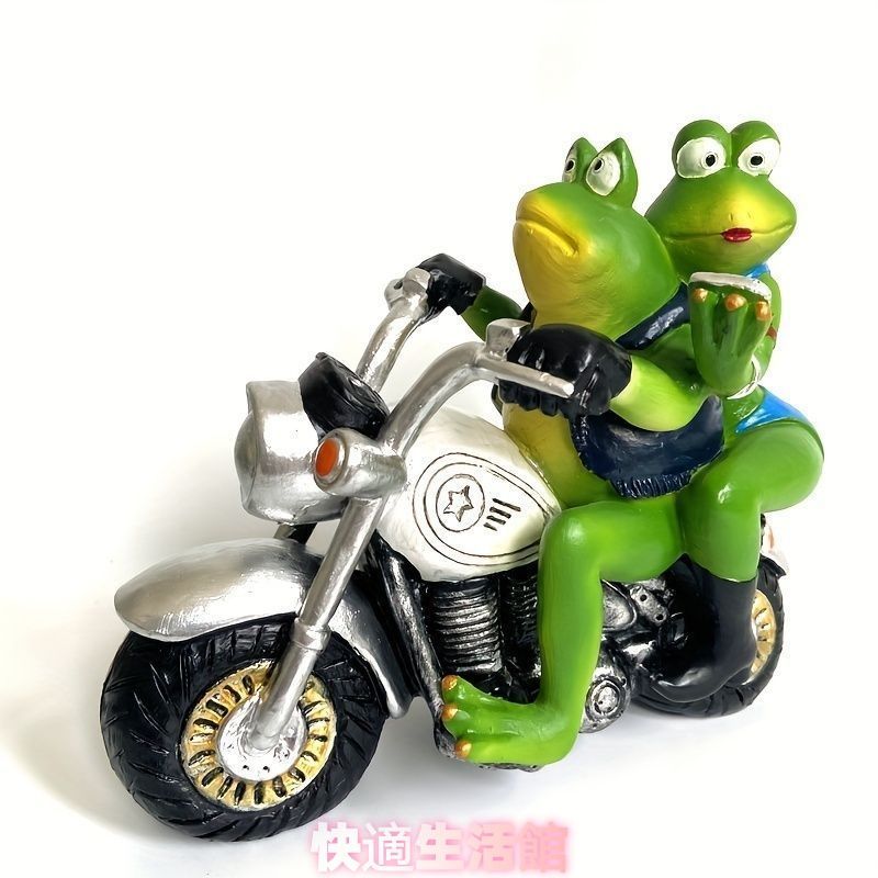 オブジェ 置物 オーナメント バイクに乗っているカエル かえる 玄関