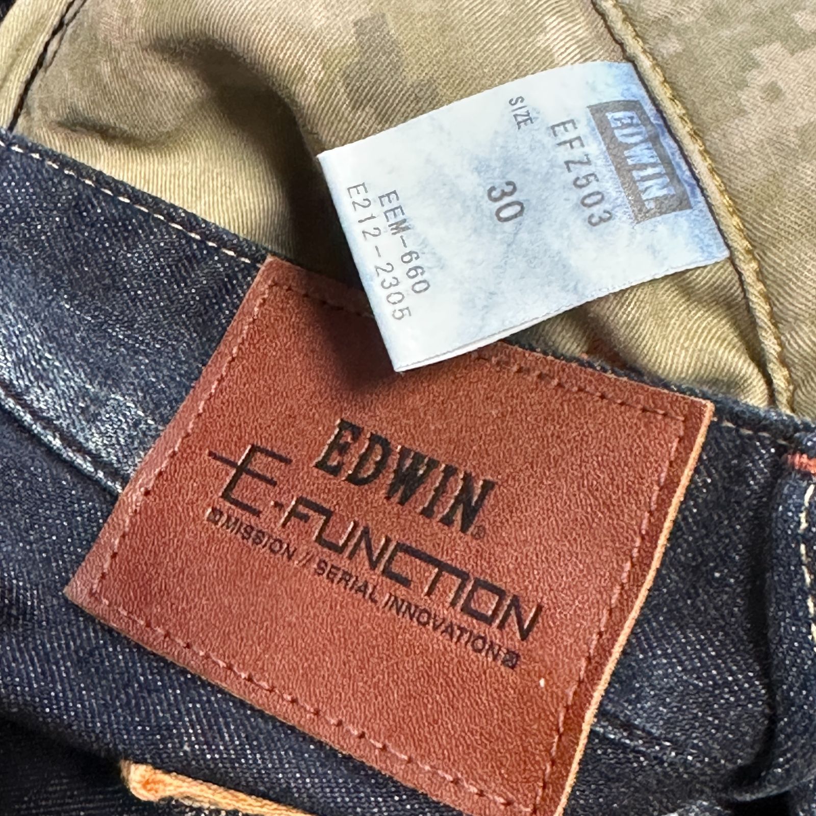 EDWIN E-FUNCTION EFZ503 立体裁断 カーブデニム 濃紺 インディゴ 