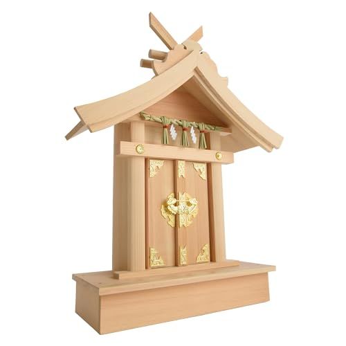 新品 ひらの屋 神棚 しめ縄 神具 お札立て 一社 国産 ひのき 自宅 オフィス 事務所