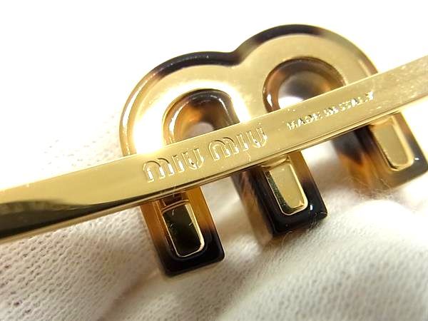 ブランド別 □新品□未使用□ miumiu ミュウミュウ ラインストーン