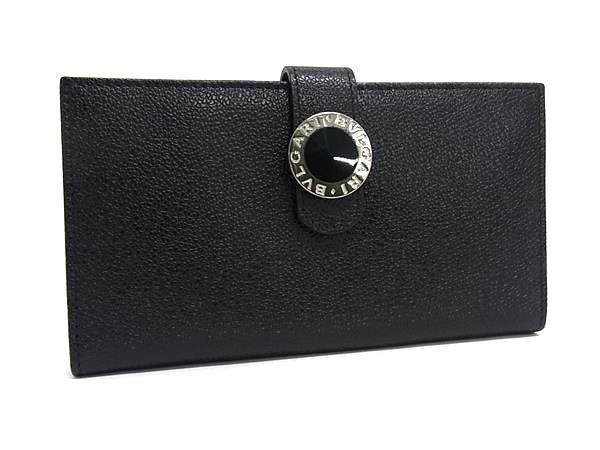 【美品】ブルガリ コローレ 2つ折り 黒 【正規品】 □極美品□ BVLGARI ブルガリブルガリ コローレ レザー 二つ折り 長
