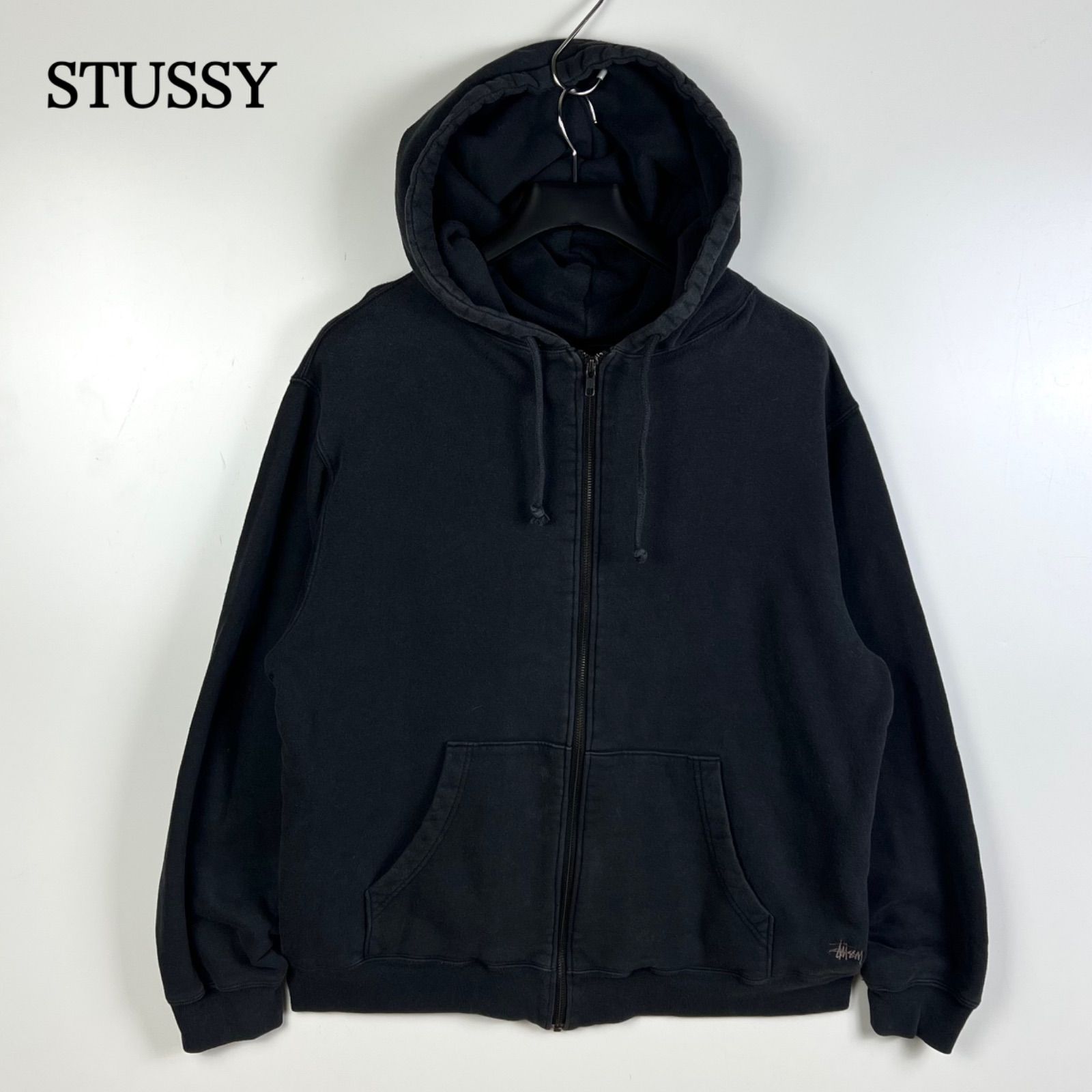 STUSSY 00s y2k archive faded zip hoodie L ステューシー フェード
