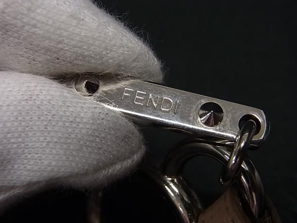 □美品□ FENDI フェンディ ボンボンチャーム ファー×レザー
