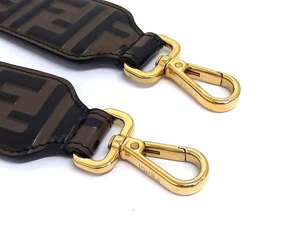 □美品□ FENDI フェンディ ズッカ柄 ストラップ ユー レザー バッグ用