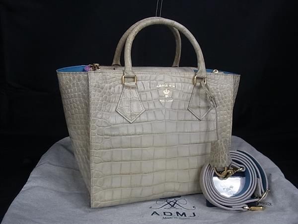 □新品□未使用□ ADMJ エーディーエムジェイ クロコダイル型押し