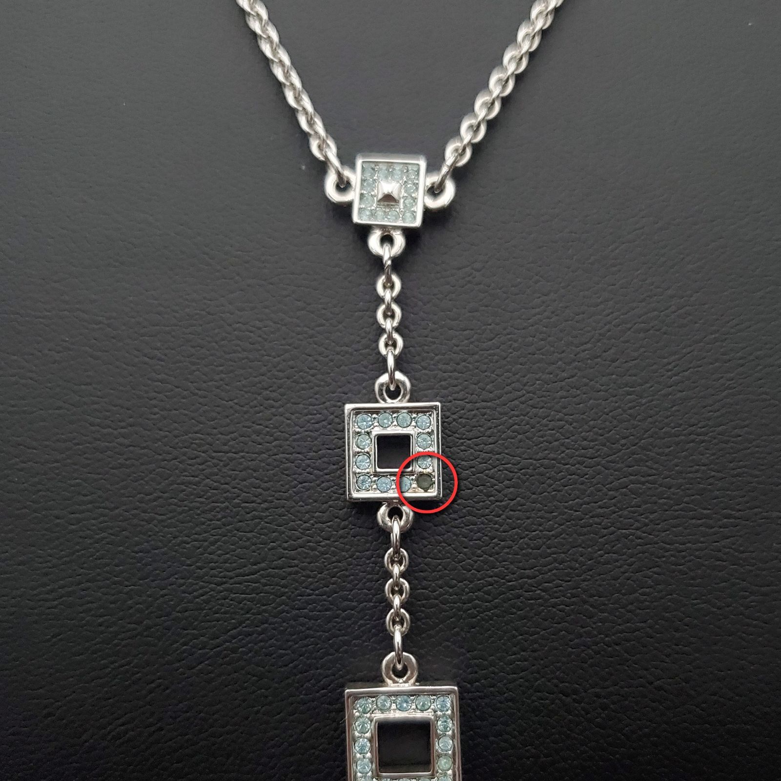 SWAROVSKI スワロフスキー ネックレス スクエア シルバー SWAROVSKI 