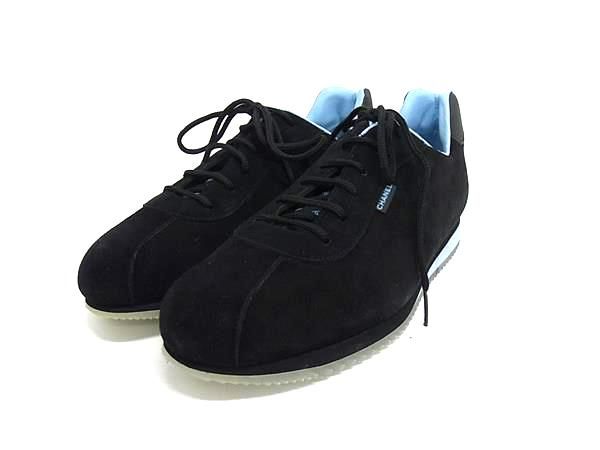 □美品□ CHANEL シャネル ロゴ ココマーク スエード スニーカー 表記