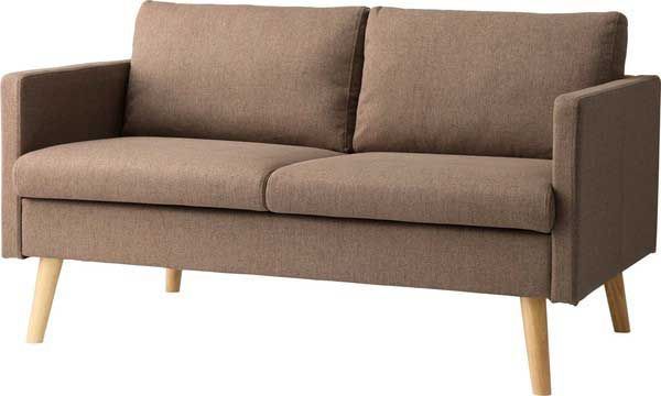 ２人掛けファブリックソファ