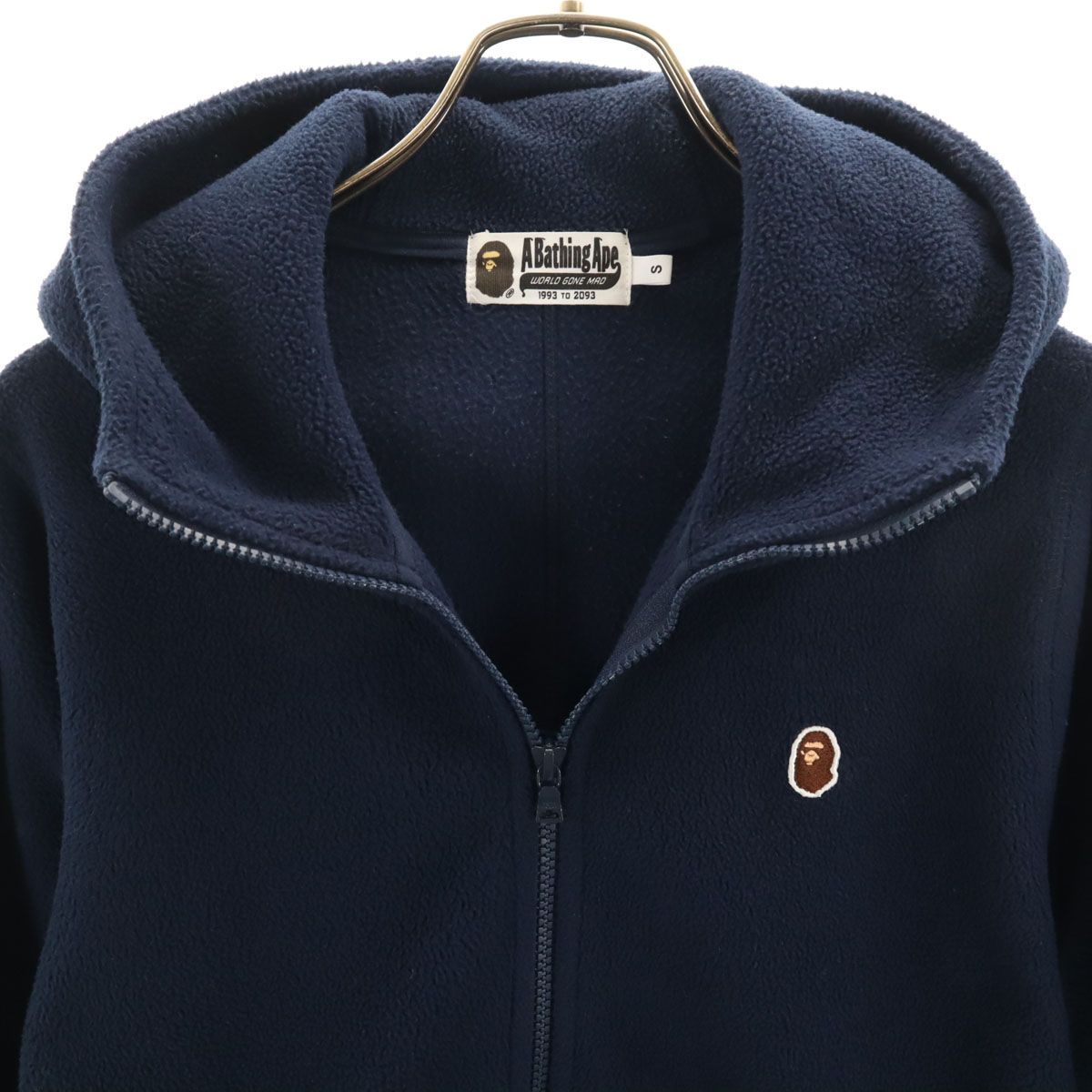 A BATHING APE アベイシングエイプ 日本製 長袖 フリース ジップ 