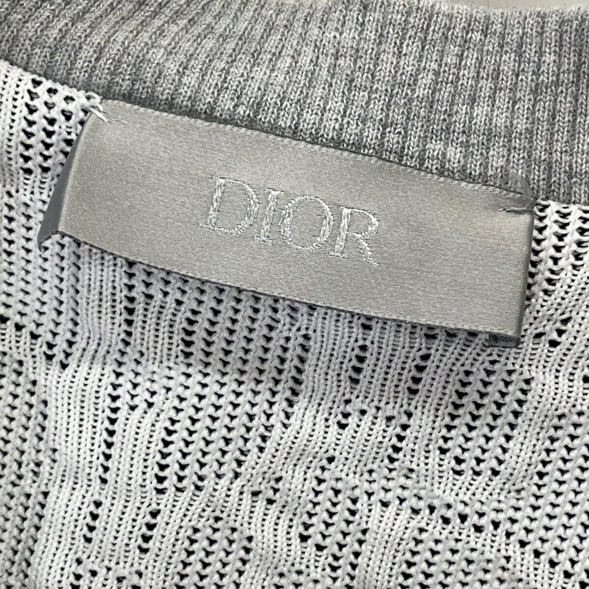 DIOR DIOR ディオール 113J636A0692 ｸﾞﾚｰ ｵﾌﾞﾘｰｸ ﾌｰﾃﾞｨ 裏起毛 ｽｳｪｯﾄ 