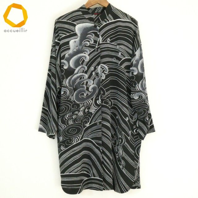 ジャケット・アウター #a 詩仙堂 ヒトシタムラ コート 黒 グレー系 波 
