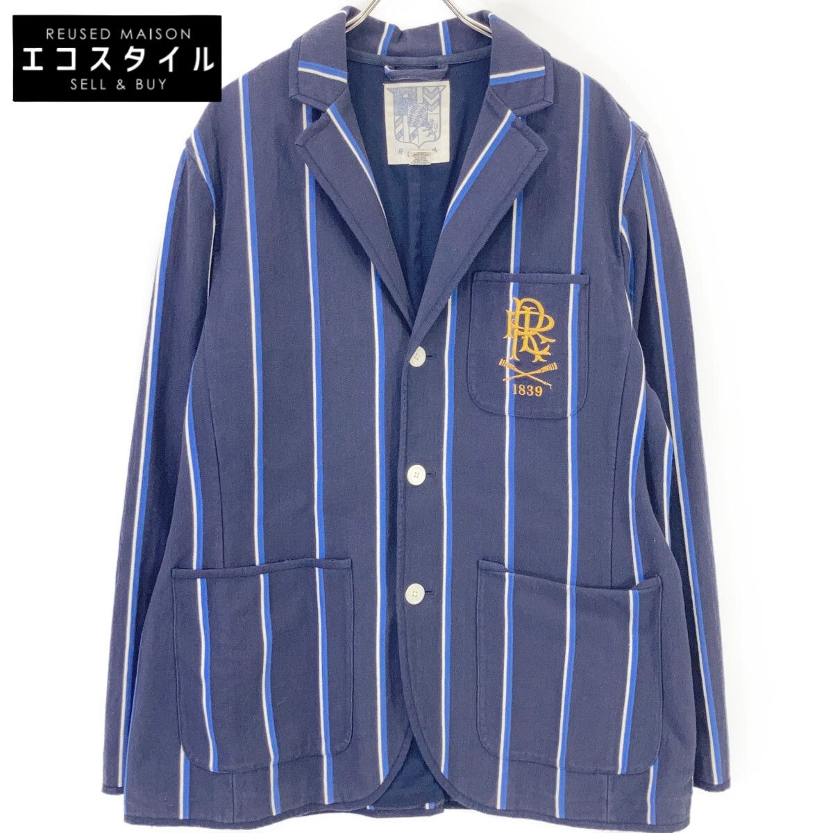 Rugby Ralph Lauren ストライプ ジャケット 刺繍エンブレム Rugby Ralph Lauren ストライプ ジャケット 刺繍エンブレム 【公式通販】