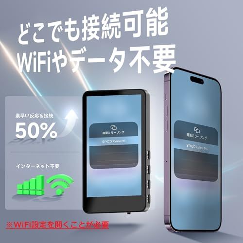 ◇SYNCO XView スマホ用自撮りモニター iPhone 17/Android対応 操作