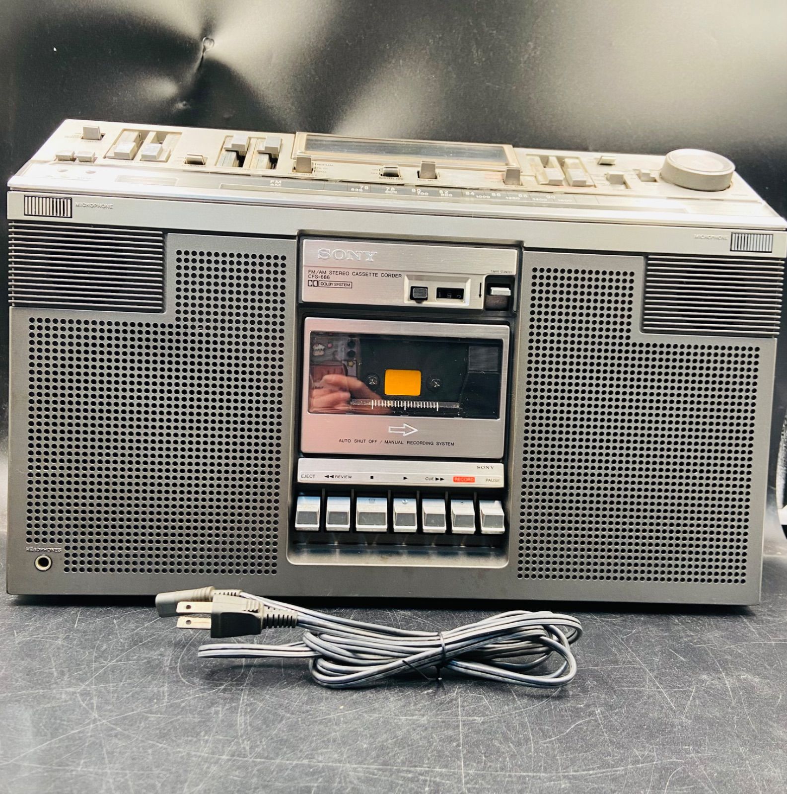 昭和レトロ ソニー ラジカセ FM/AMステレオ CFS-686 動作品 【公式通販】