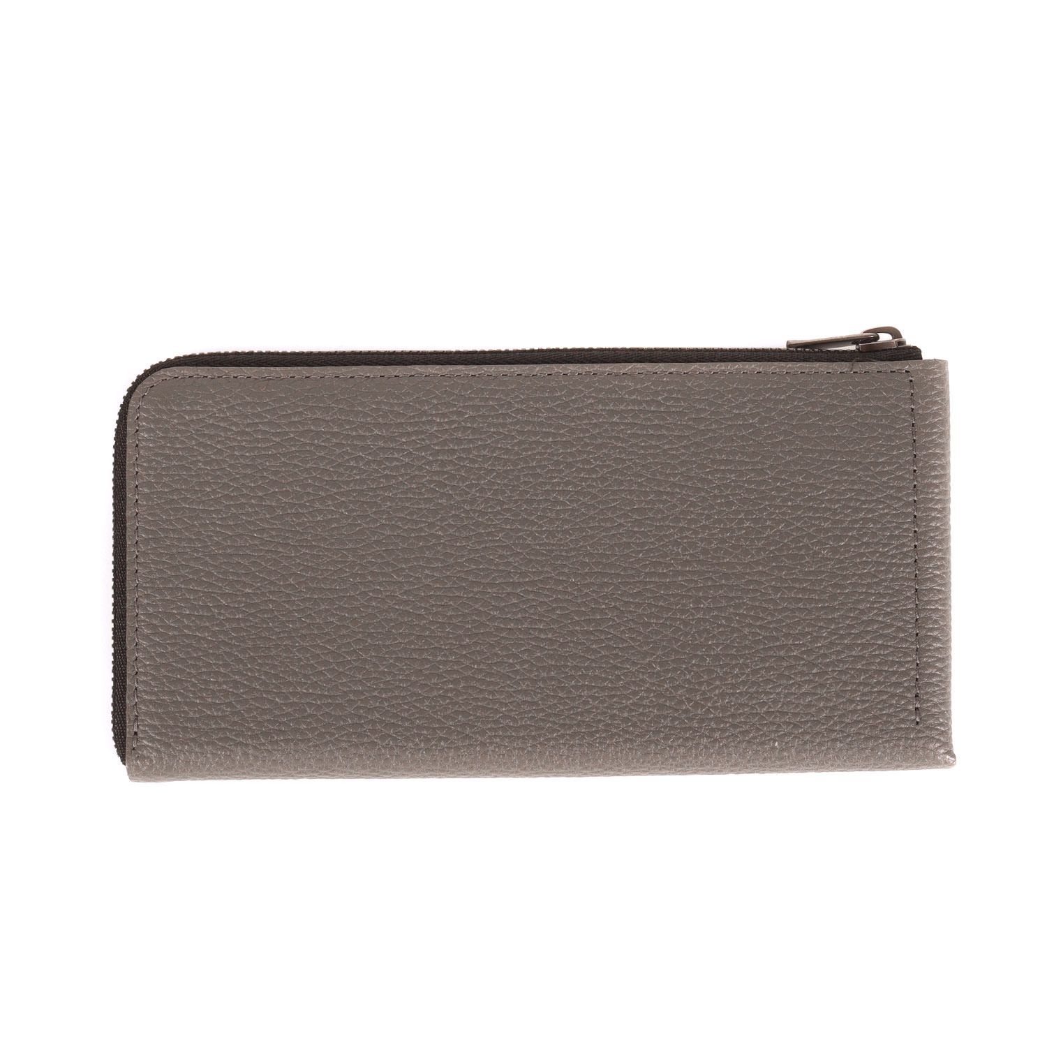 新品✨STATUSY ステータシー　ロングウォレット　シボ革　グレー　L字ジップ 新品】STATUSY ステータシー 財布 | レザー コンパクト L字ジップ