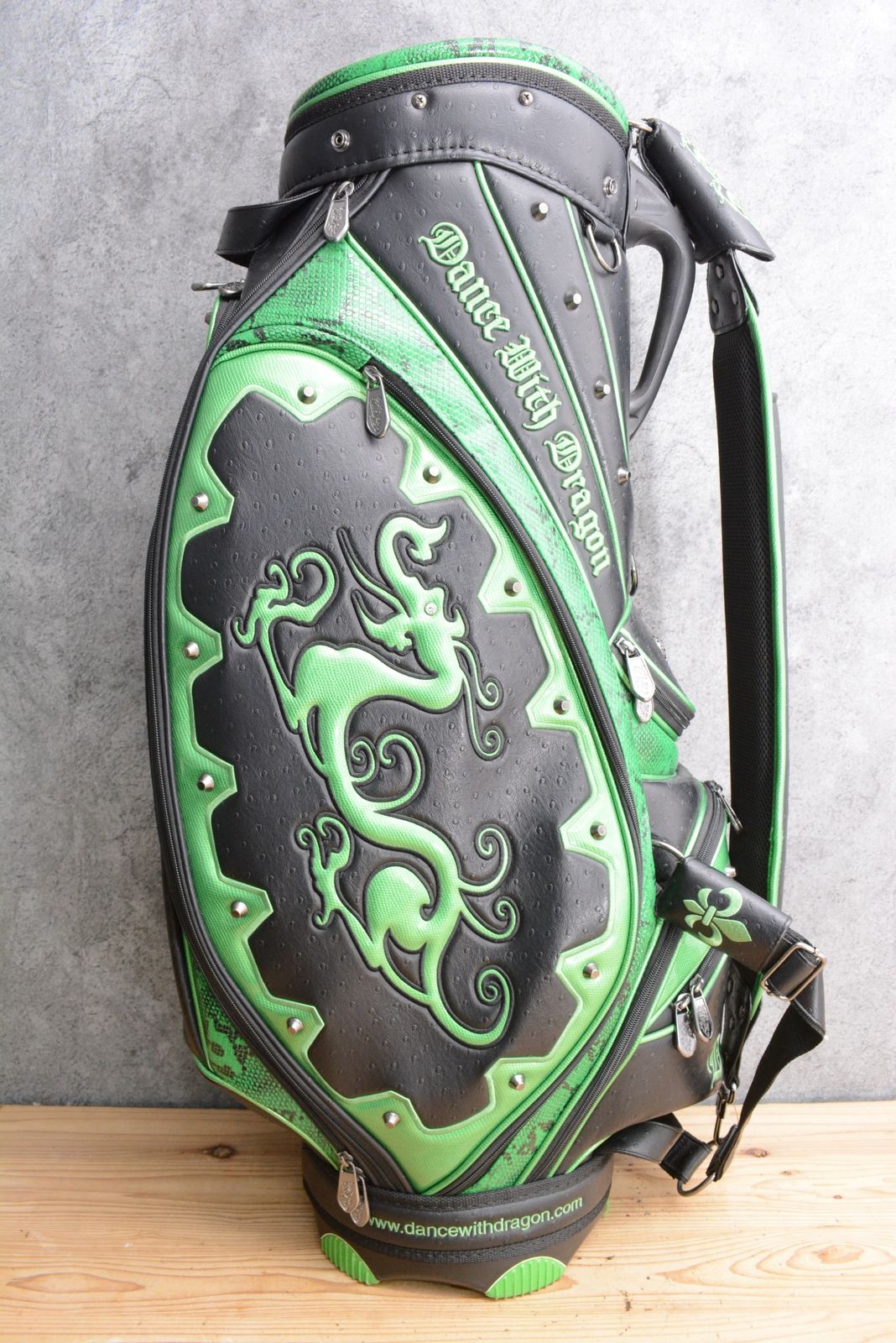 豪華3点セット】ダンスウィズドラゴン メンズ カート式キャディバッグ