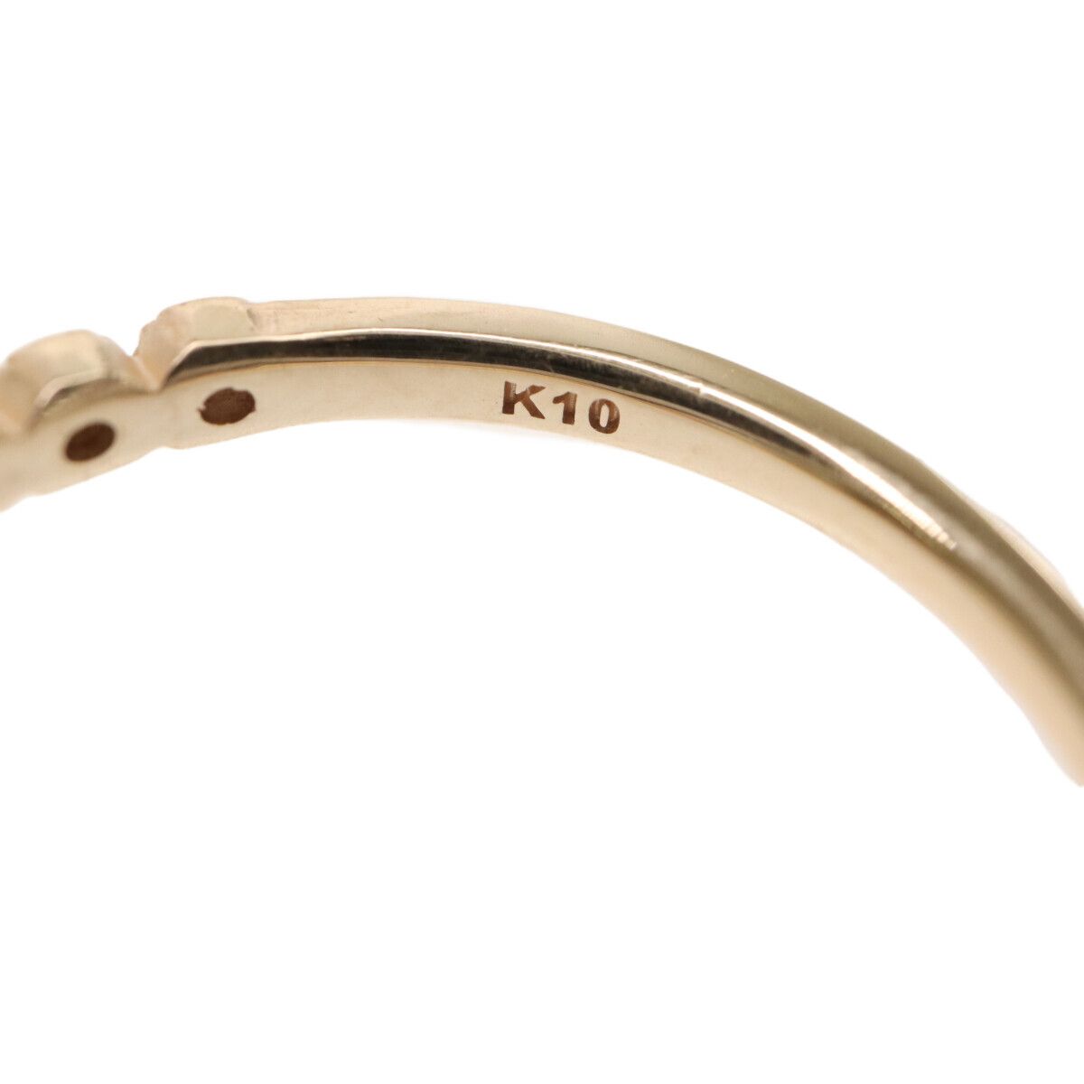agete アガット K10YG 10金イエローゴールド ダイヤ アンティーク調 