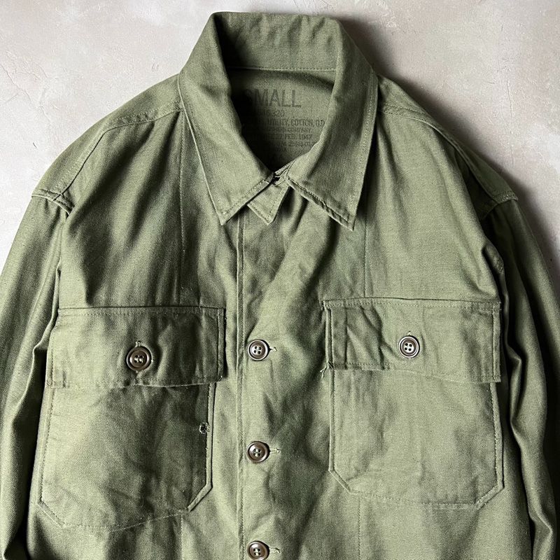 最初期 50s 51年製 US ARMY 米軍実物 OG-107 コットン サテン
