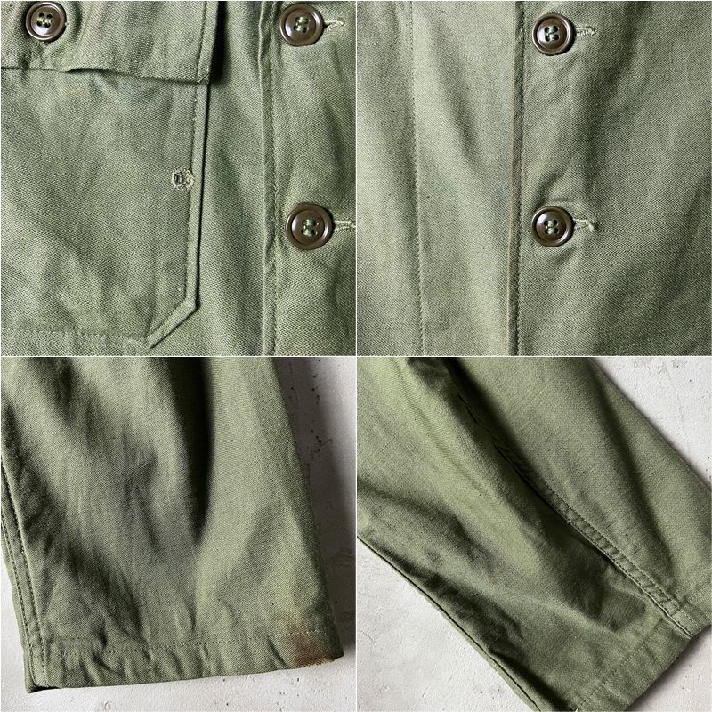 最初期 50s 51年製 US ARMY 米軍実物 OG-107 コットン サテン