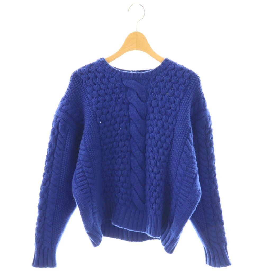 エブール ebure ソフトアランパターンニット カシミヤ混 ニット