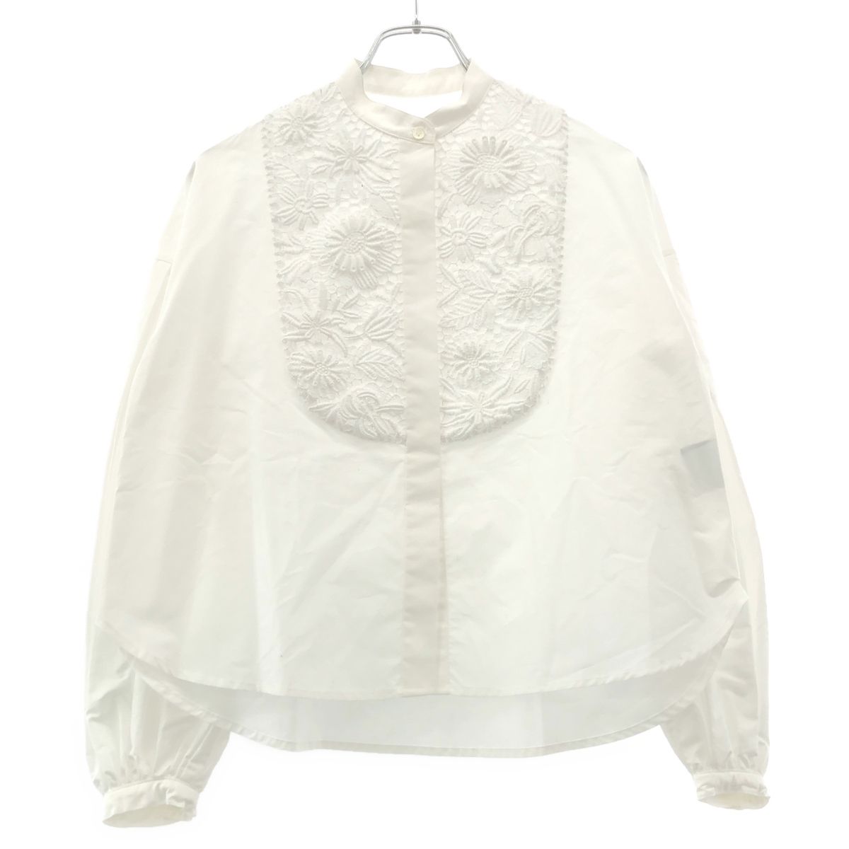 aLORS アロー レース ルイス シャツ 白 ホワイト aLORS アロー Chemise à dentelle Loïs ブラウスシャツ ホワイト 0