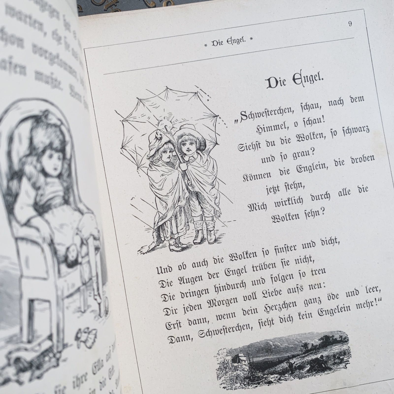 19世紀末〜20世紀初頭頃出版-年代物の素敵な印刷による挿画- ドイツ