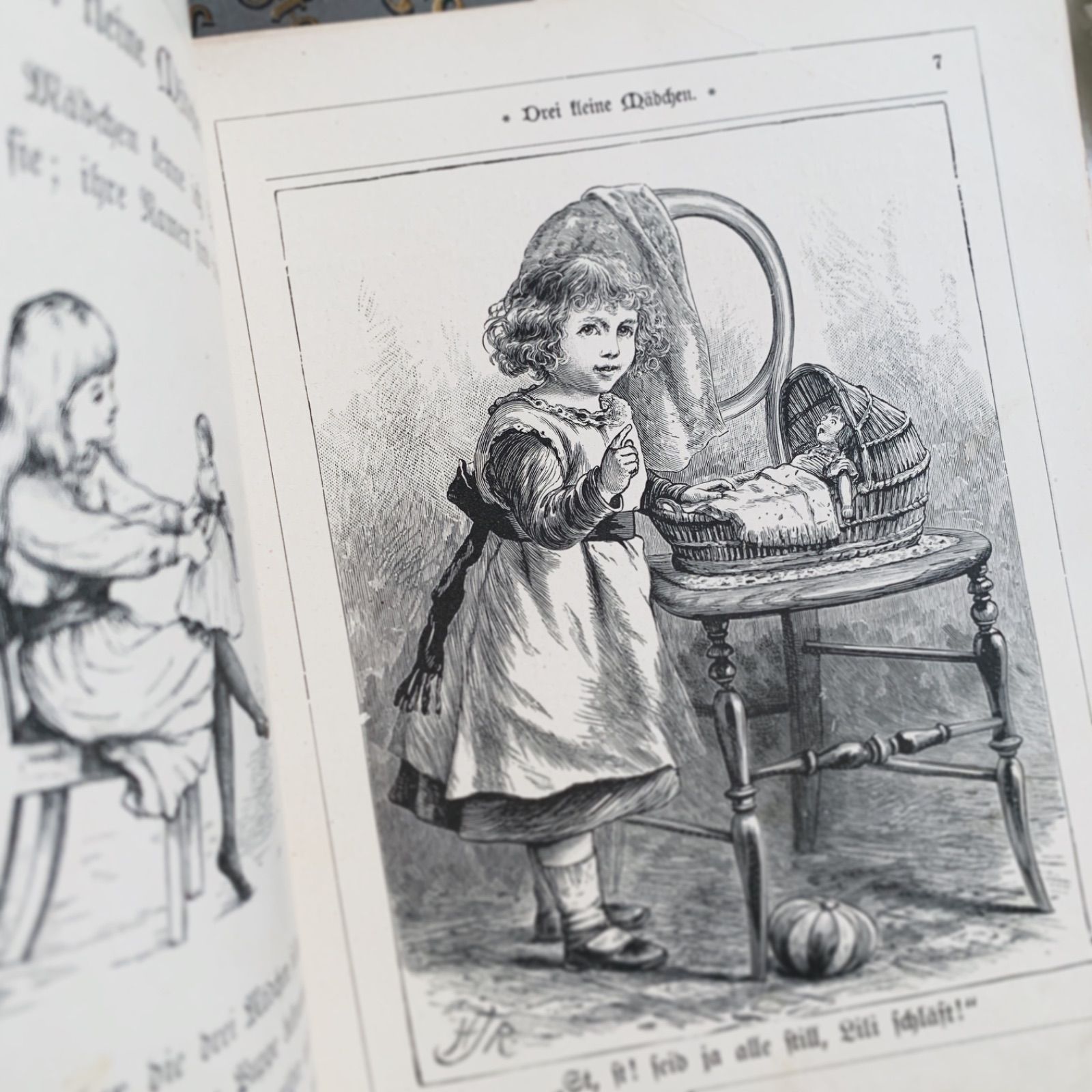 19世紀末〜20世紀初頭頃出版-年代物の素敵な印刷による挿画- ドイツ