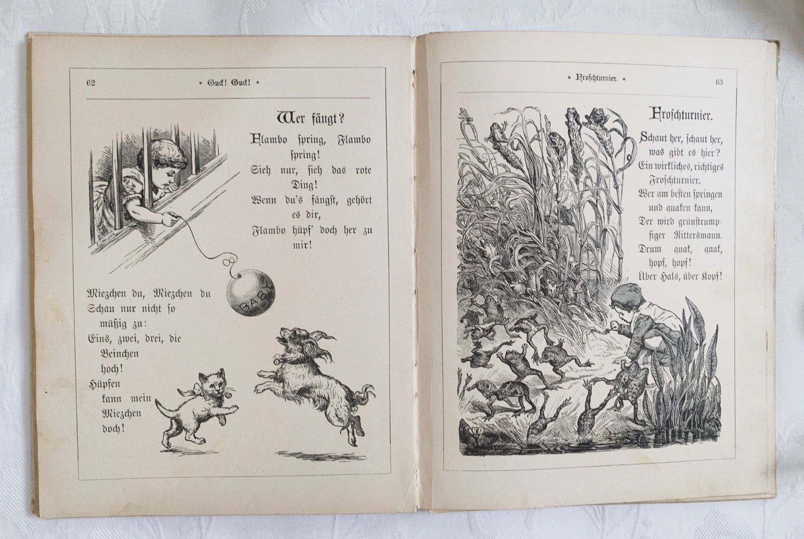 19世紀末〜20世紀初頭頃出版-年代物の素敵な印刷による挿画- ドイツ