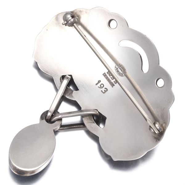 ジョージジェンセン ブローチ ガーネット 193 シルバー 925 #188375