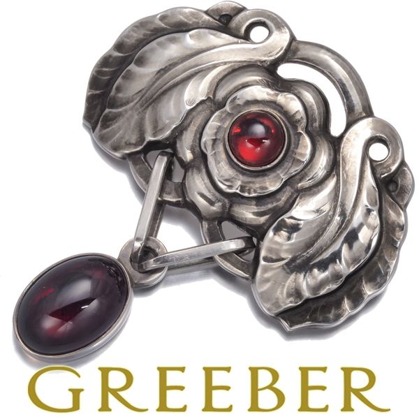 ジョージジェンセン ブローチ ガーネット 193 シルバー 925 #188375