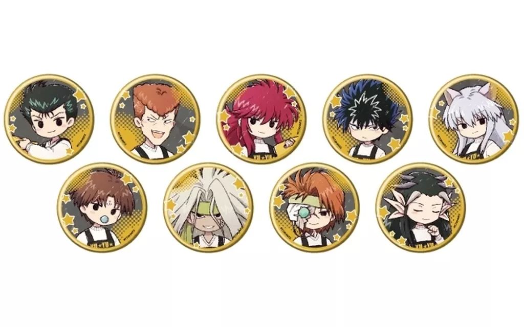 【新品】バッジ・ビンズ 【ボックス】幽遊白書 缶バッジ 34.音楽ver. グラフアートイラスト
