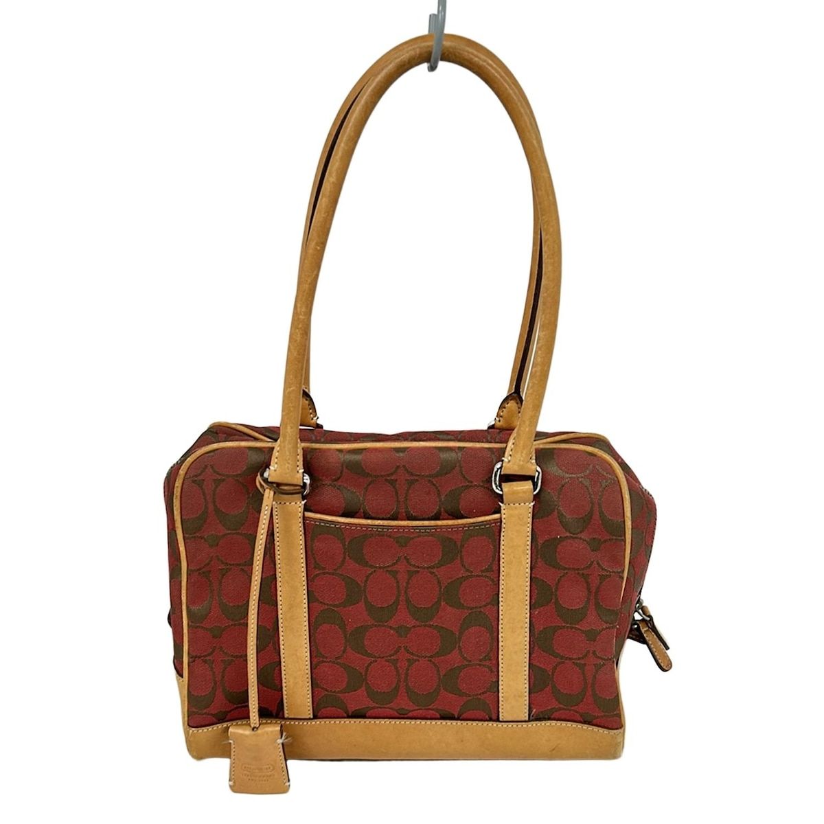 コーチ COACH バッグ ショルダーバッグ ジャガード×レザー カーキ 