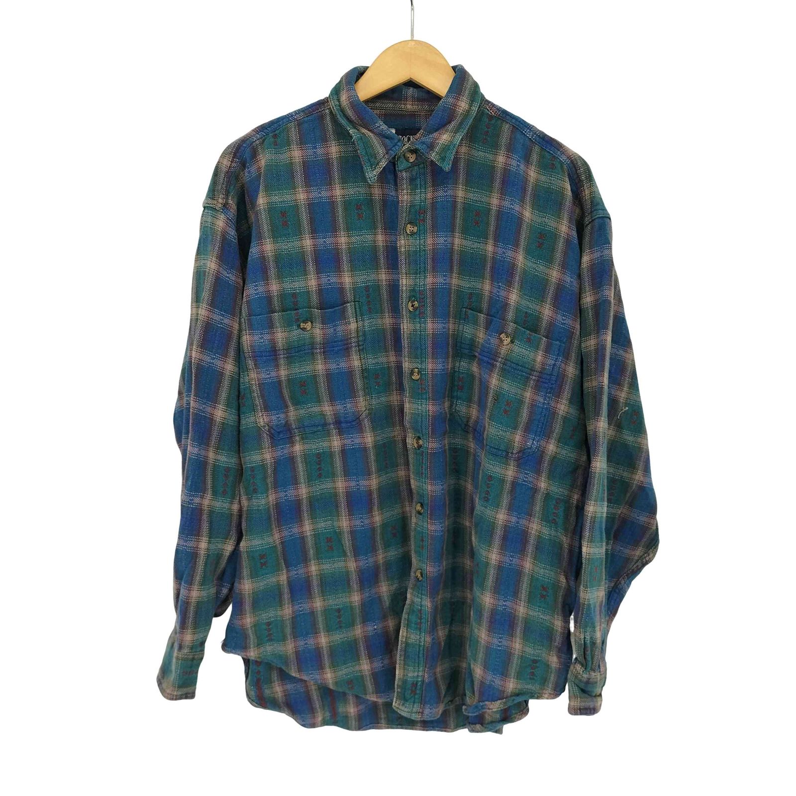 ユーズドフルギ USED古着 stockton オンブレ コットンネルシャツ メンズ import：XL 