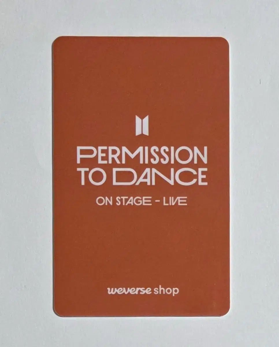 BTS Permission to Dance Live WEVERSE ウィバース PVC 特典 トレカ