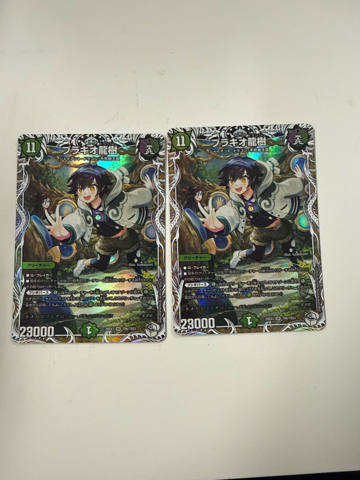 デュエルマスターズ ブラキオ龍樹 キャラトレジャー 2枚 - メルカリ