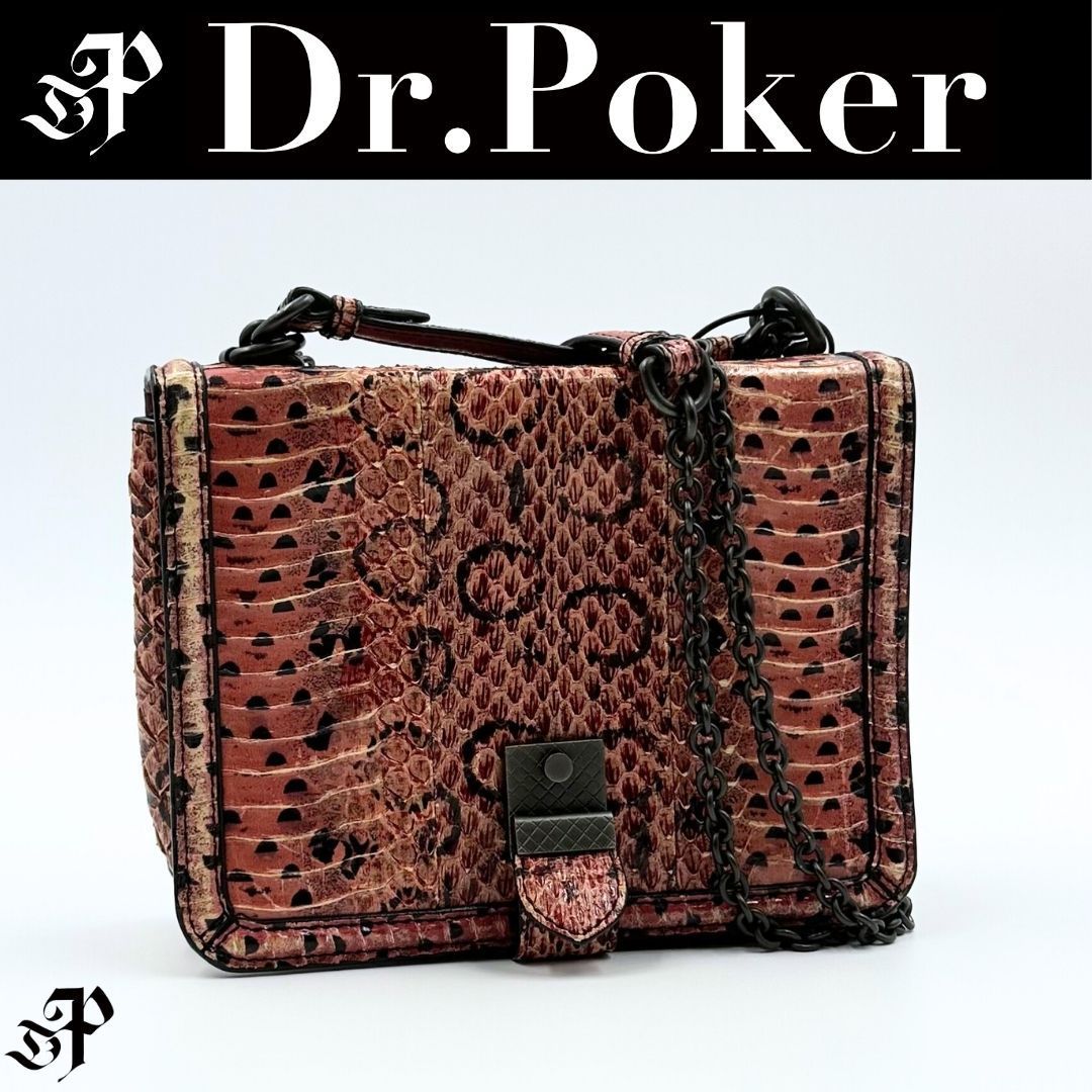 美品】Bottega Veneta パイソン イントレチャート 2WAY チェーン