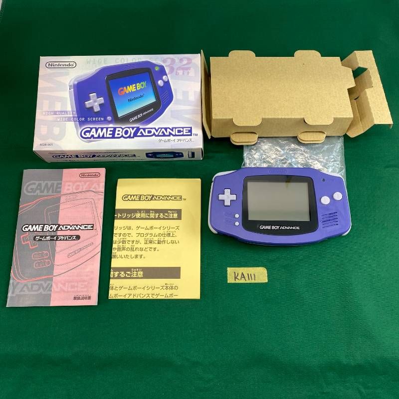 ◇KA111【美品】Nintendo GAMEBOY ADVANCE AGB-001 バイオレット 本体