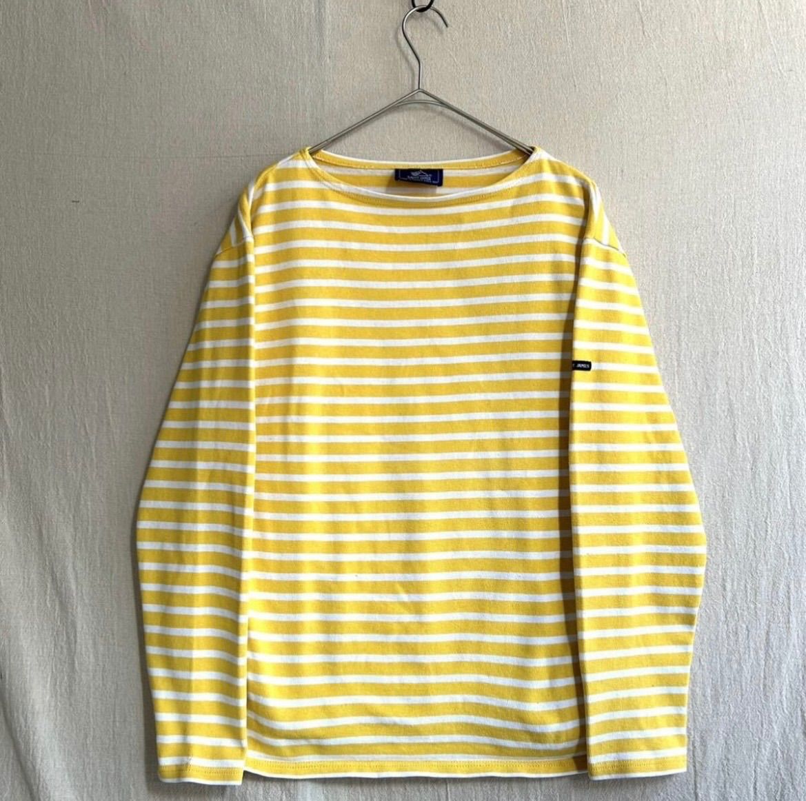 フランス製90s SAINTJAMES バスクシャツ/コットン イエロー ホワイト