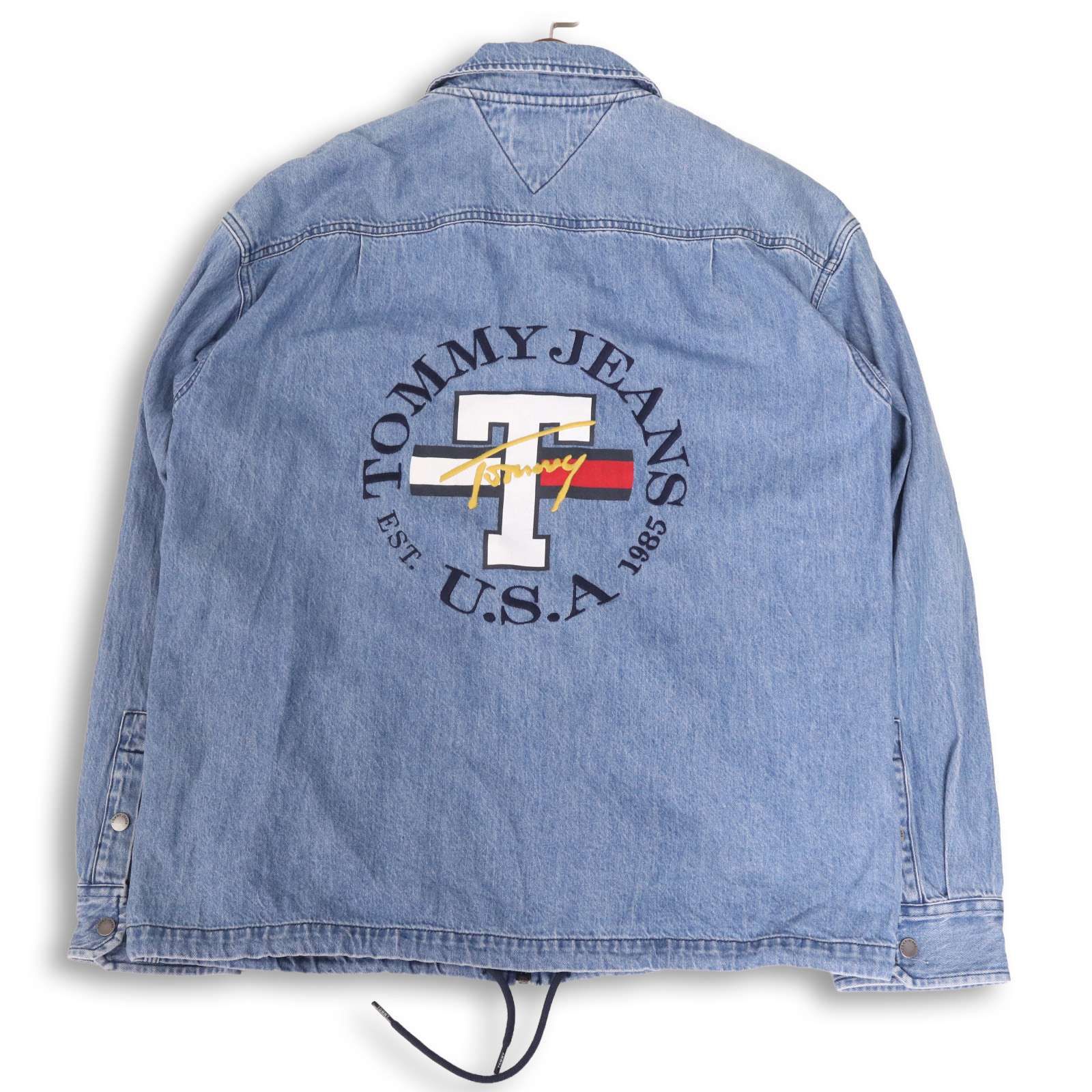TOMMY JEANS トミーヒルフィガー 通年 バック ロゴ刺繍☆ USED加工 