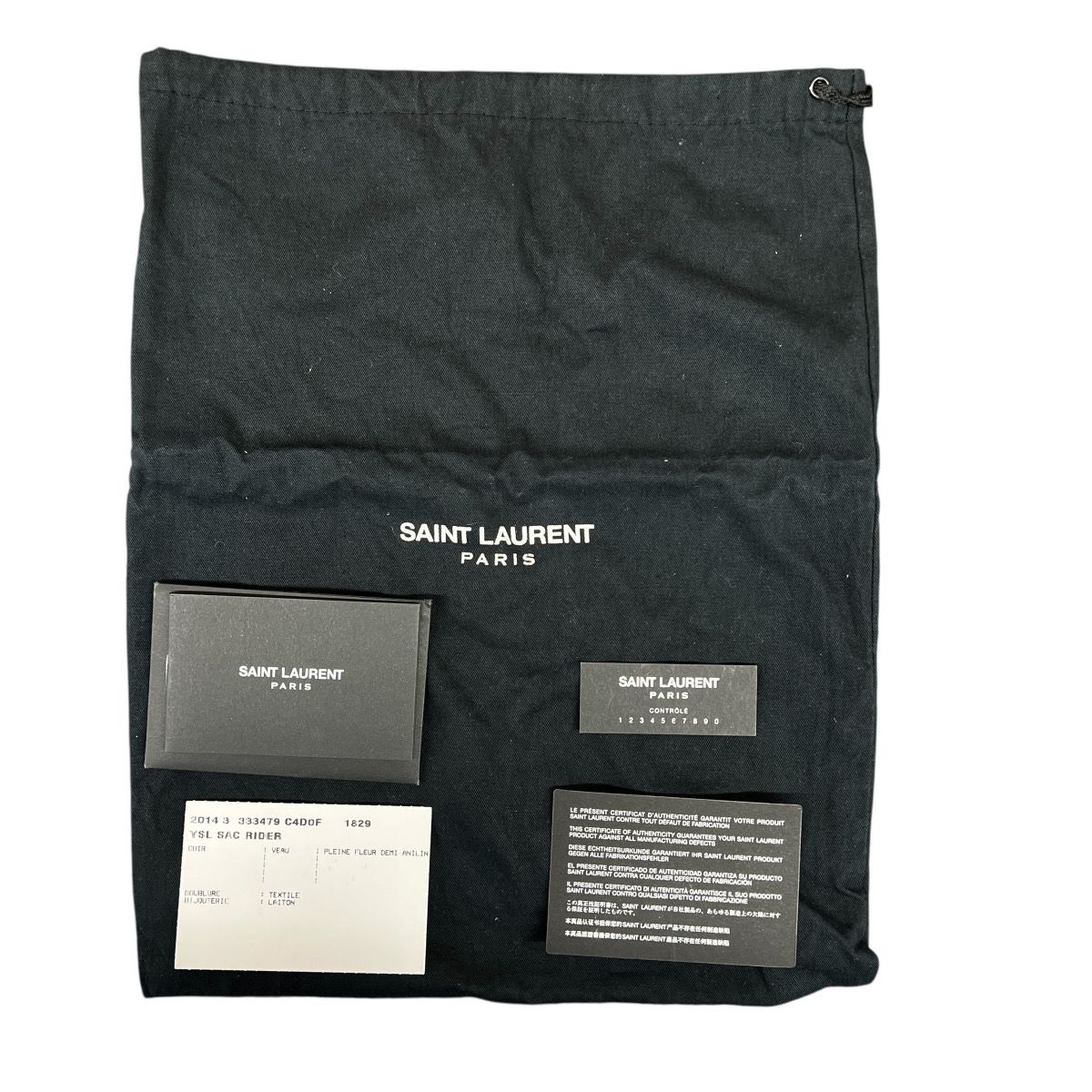 SAINT LAURENT 希少 サンローラン エディ期 ライダース バケット