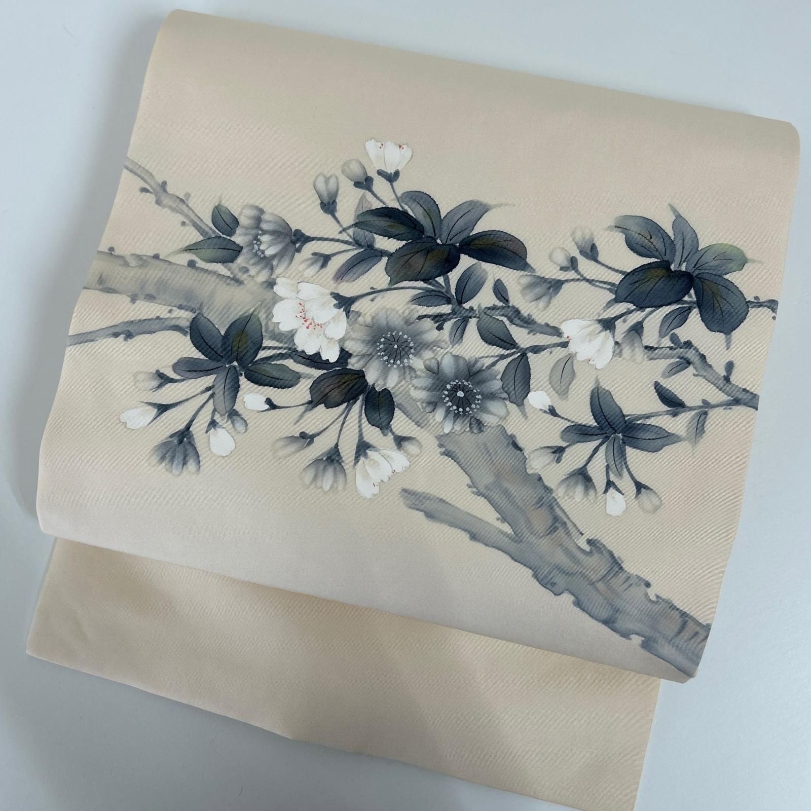 名古屋帯 正絹 塩瀬 作家物 上品な染めの花 九寸 MA-4443 - メルカリ