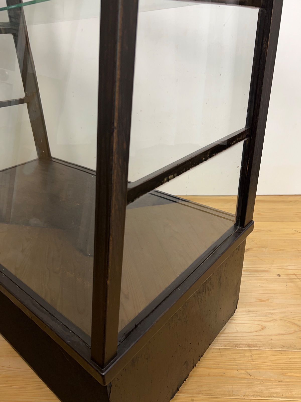 ショーケース ガラスケース ガラス棚 高さ約122㎝ M090 古道具