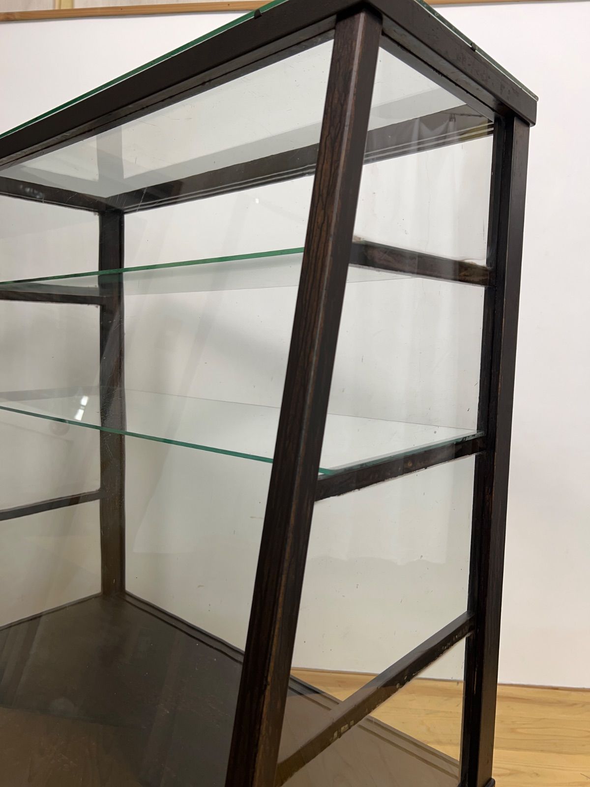 ショーケース ガラスケース ガラス棚 高さ約122㎝ M090 古道具