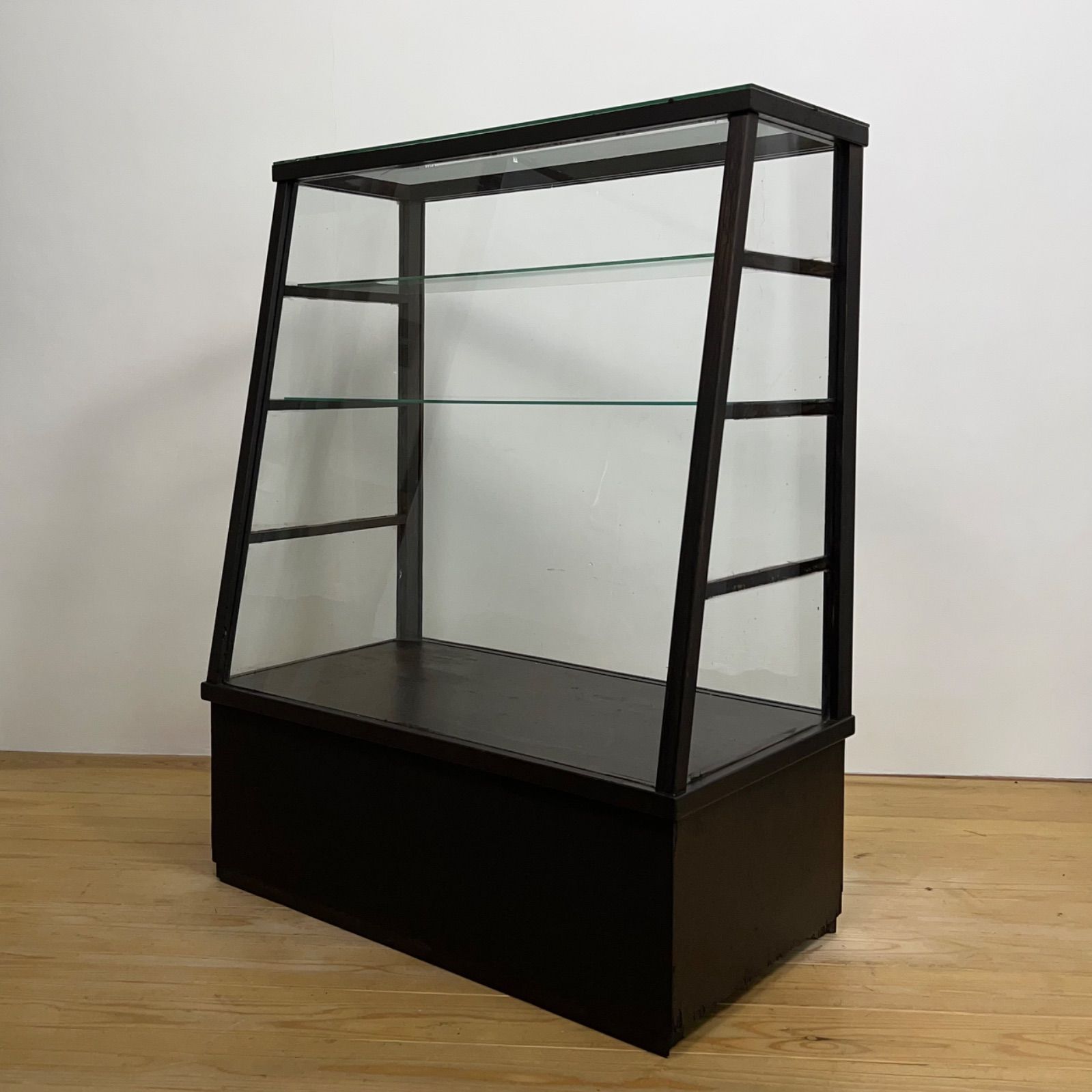 ショーケース ガラスケース ガラス棚 高さ約122㎝ M090 古道具