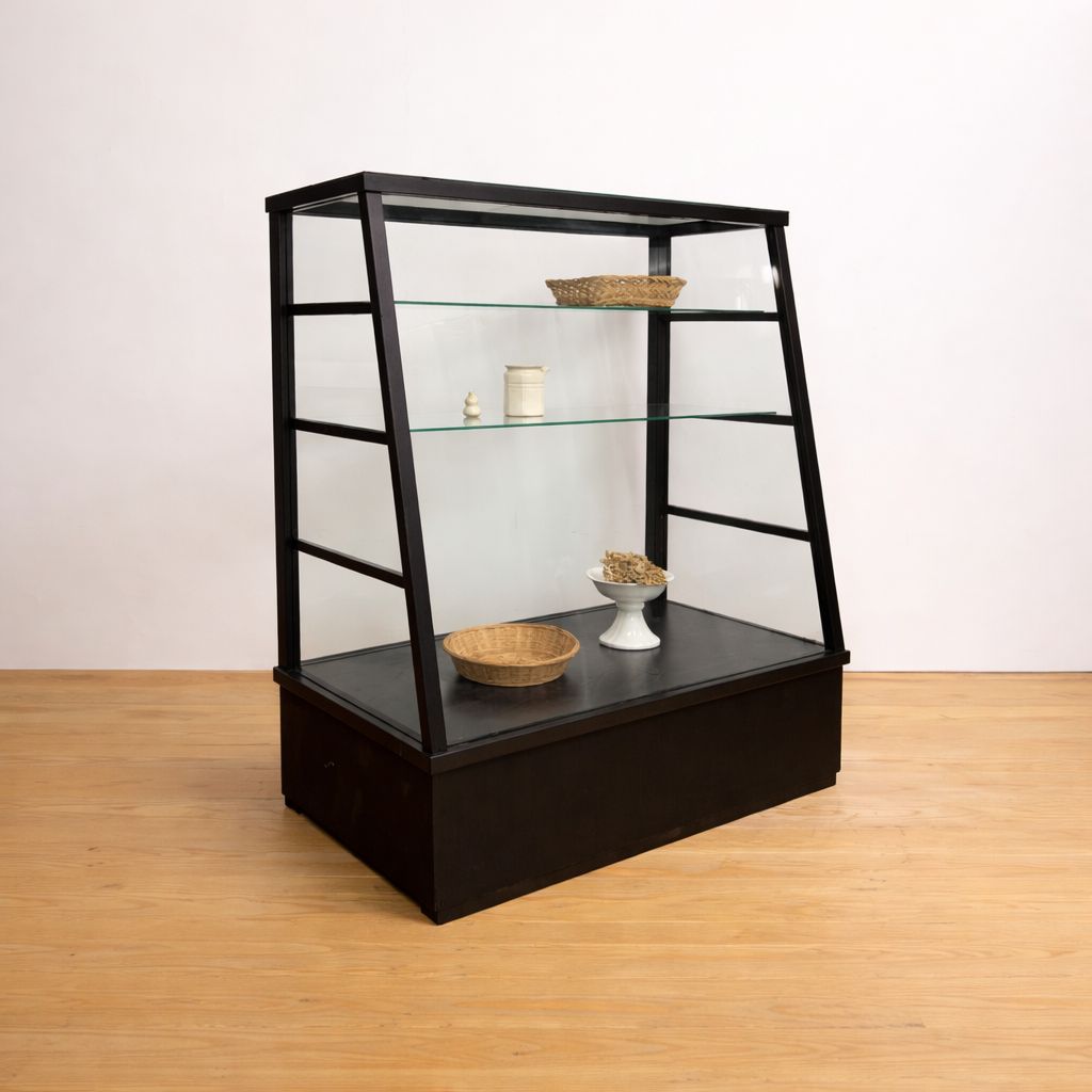 ショーケース ガラスケース ガラス棚 高さ約122㎝ M090 古道具