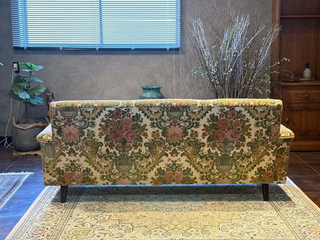 金華山織 3Pソファ ヴィンテージ レトロ ヨーロピアン クラシック In